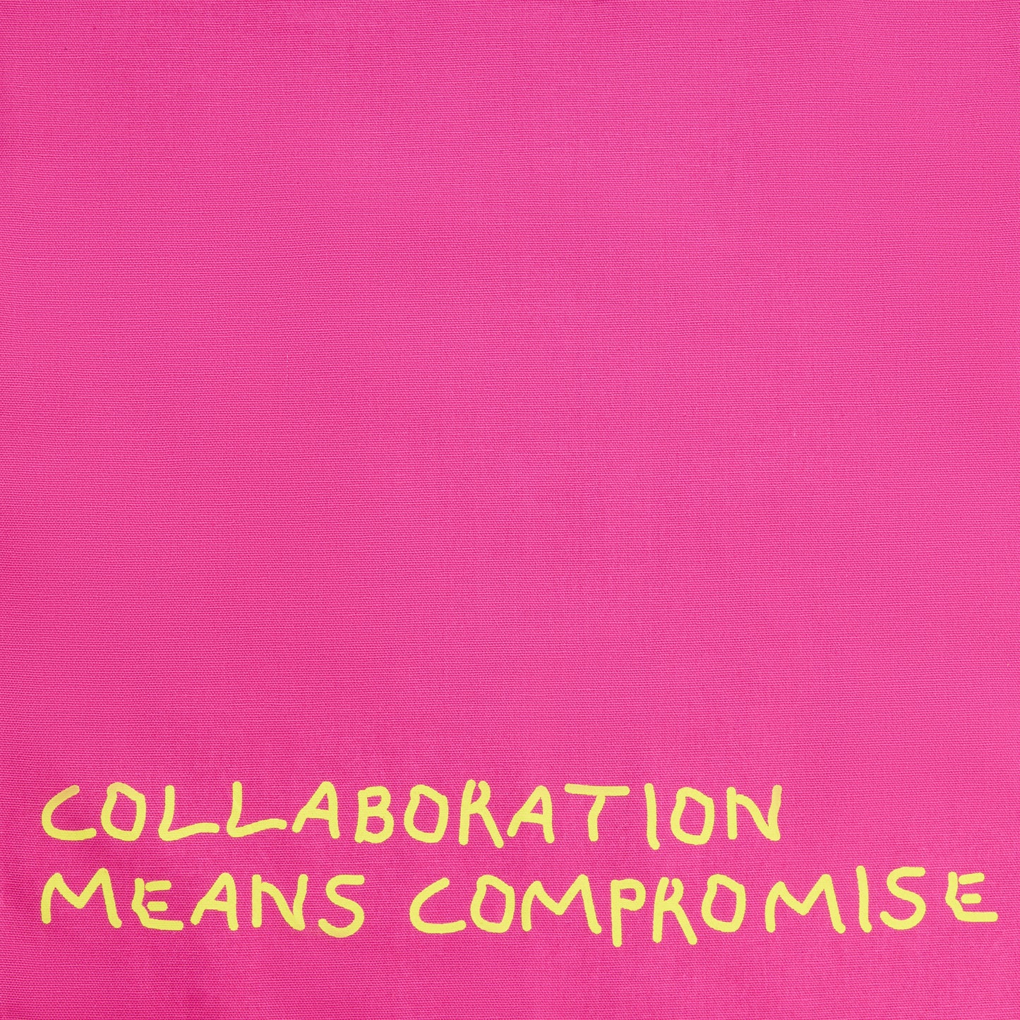 'Collaboration Means Compromise' tea towel