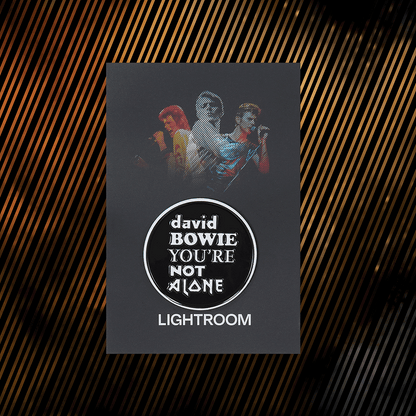 David Bowie You're Not Alone enamel pin