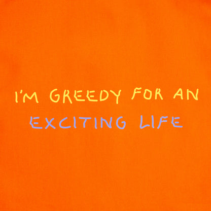 'I'm Greedy' tote bag