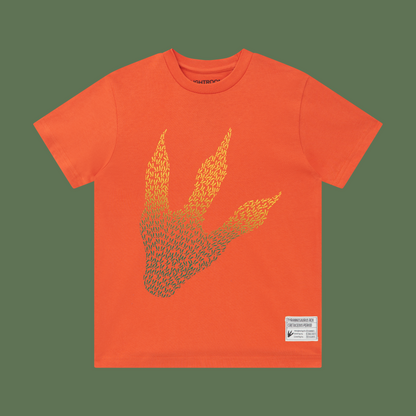 Footprint kids tee (orange)