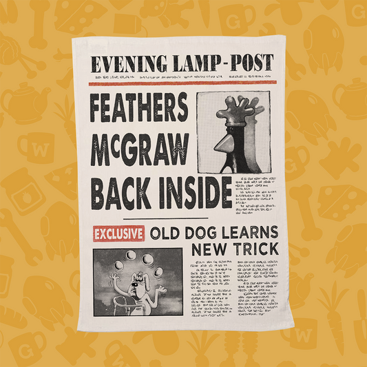Newspaper tea towel
