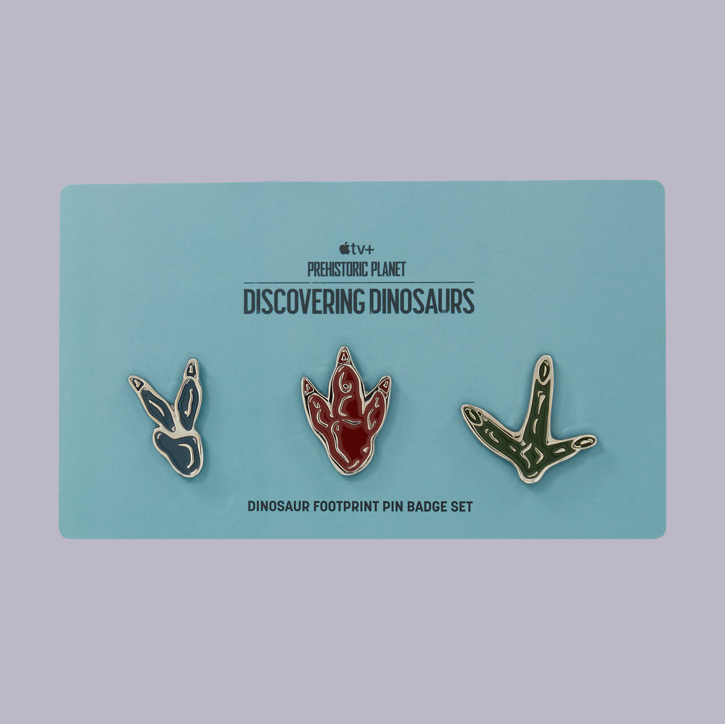 Dinosaur Footprint enamel pin set